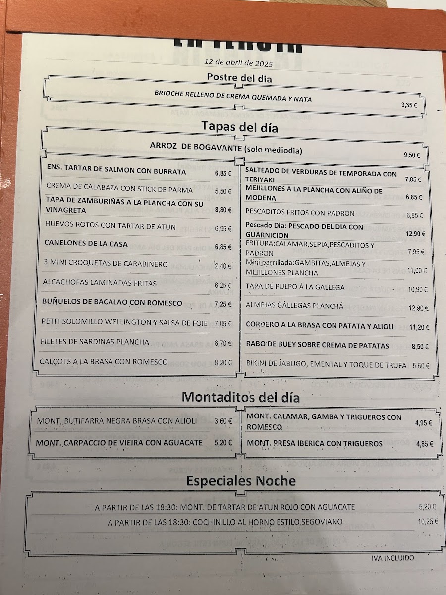 Menu La Flauta | Rambla De Catalunya-4